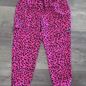 Zumba Hot Pink Leopard Print Leggings